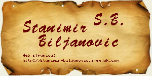 Stanimir Biljanović vizit kartica